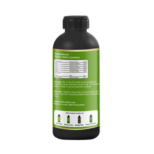 Load image into Gallery viewer, Herbal Planet Wheat Grass &amp; Giloy Stem Juice 500 ml – ingredients and dosage label
